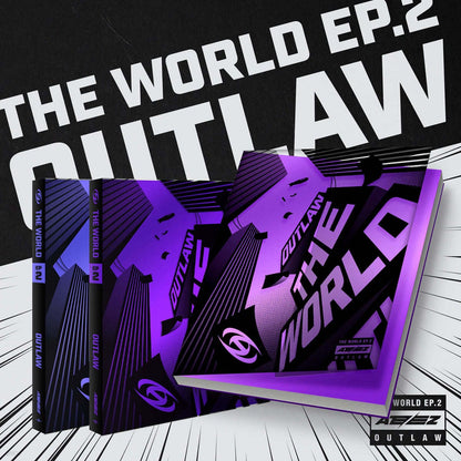 ATEEZ 9th Mini Album THE WORLD EP.2 : OUTLAW with Team label, Team book, Team mark, Emergency KIT, Partner card, Photocards, Action card, Polaroid.