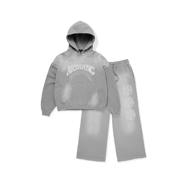 BTS - WORLD TOUR ARIRANG OFFICIAL MERCH HOODIE & PANTS SET-UP (GRAY)