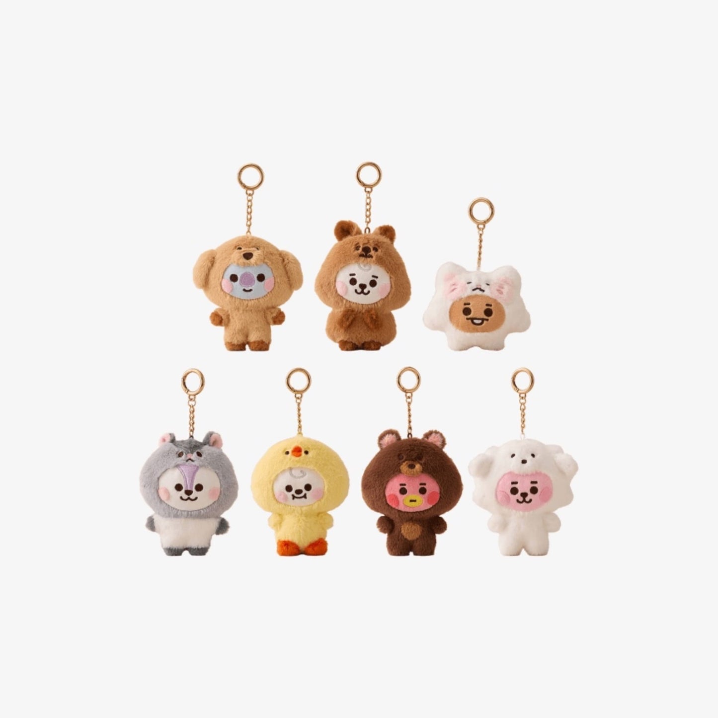 BT21 - BABY FLUFFY PLUSH KEYRING