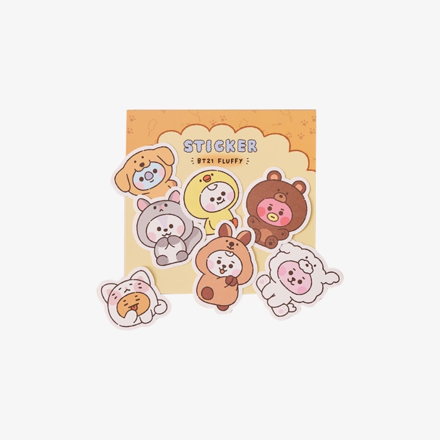 BT21 - BABY STICKERS SET FLUFFY (7PCS)
