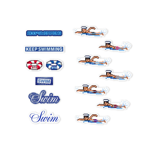 BTS - SWIM OFFICIAL MERCH STICKER SET