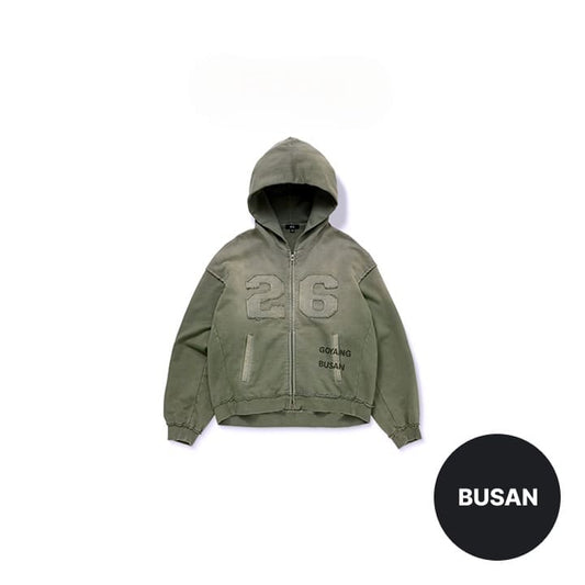 BTS - WORLD TOUR ARIRANG IN BUSAN OFFICIAL MERCH ZIP-UP HOODIE (KOREA)