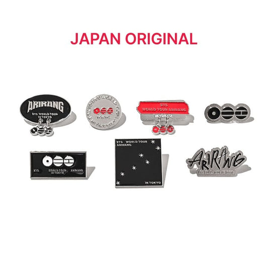 BTS - WORLD TOUR ARIRANG OFFICIAL MERCH JAPAN ORIGINAL PINS (TOKYO)