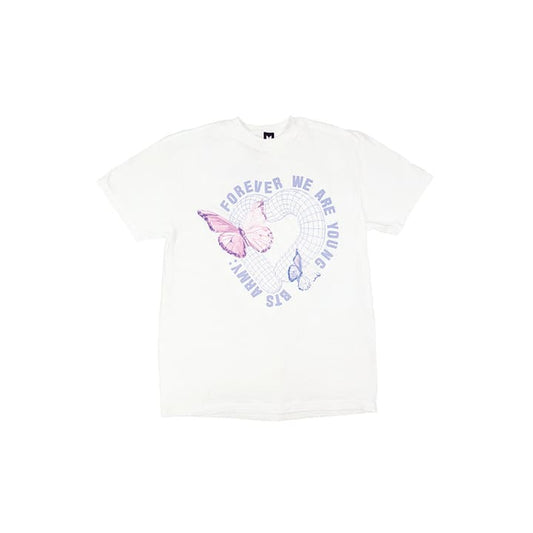 BTS ARMY FOREVER WE ARE YOUNG Official MD S/S T-Shirt (White)