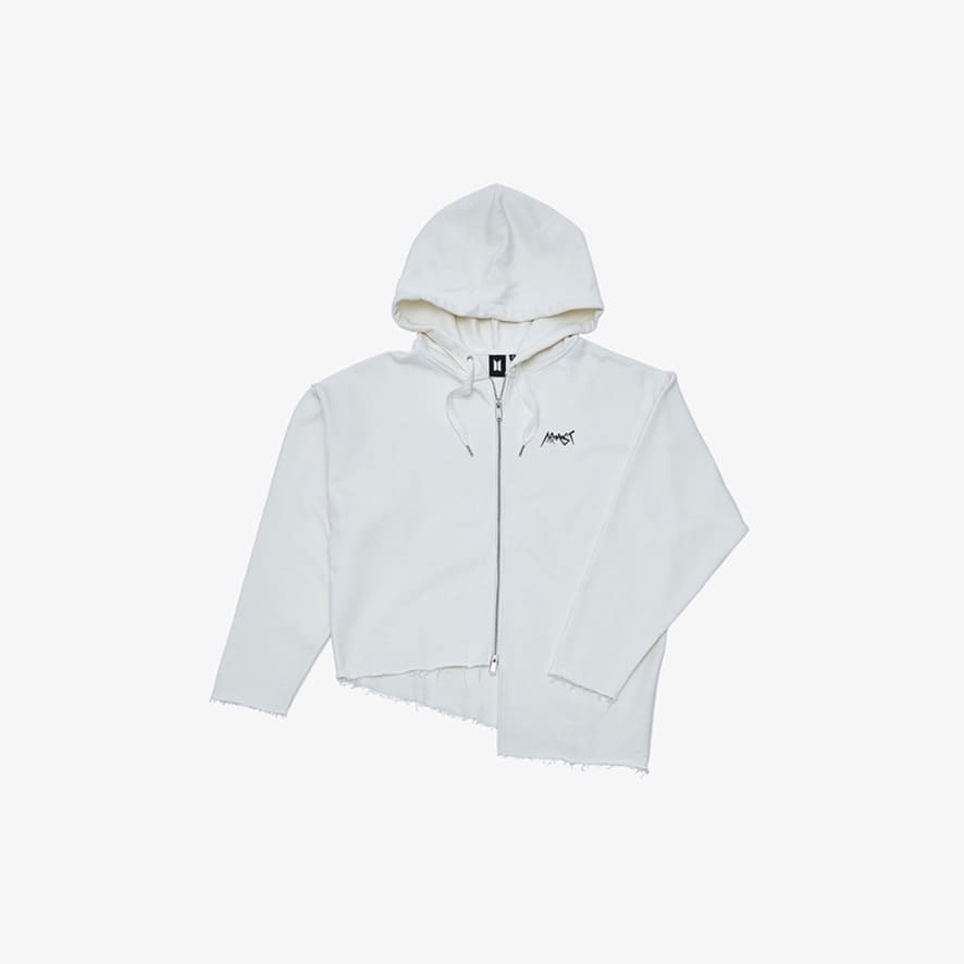 BTS - ARTIST MADE COLLECTION BY BTS OFFICIAL MERCH JUNGKOOK ARMYST ZIP-UP HOODY (WHITE)