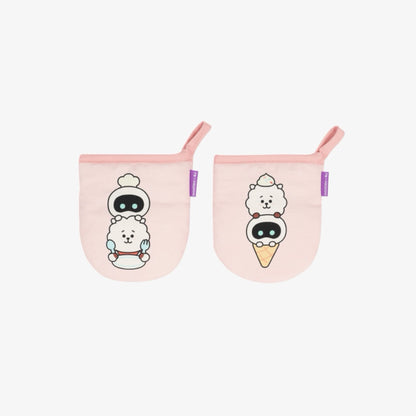 BTS JIN - WOOTTEO X RJ KITCHEN GLOVES (PINK)