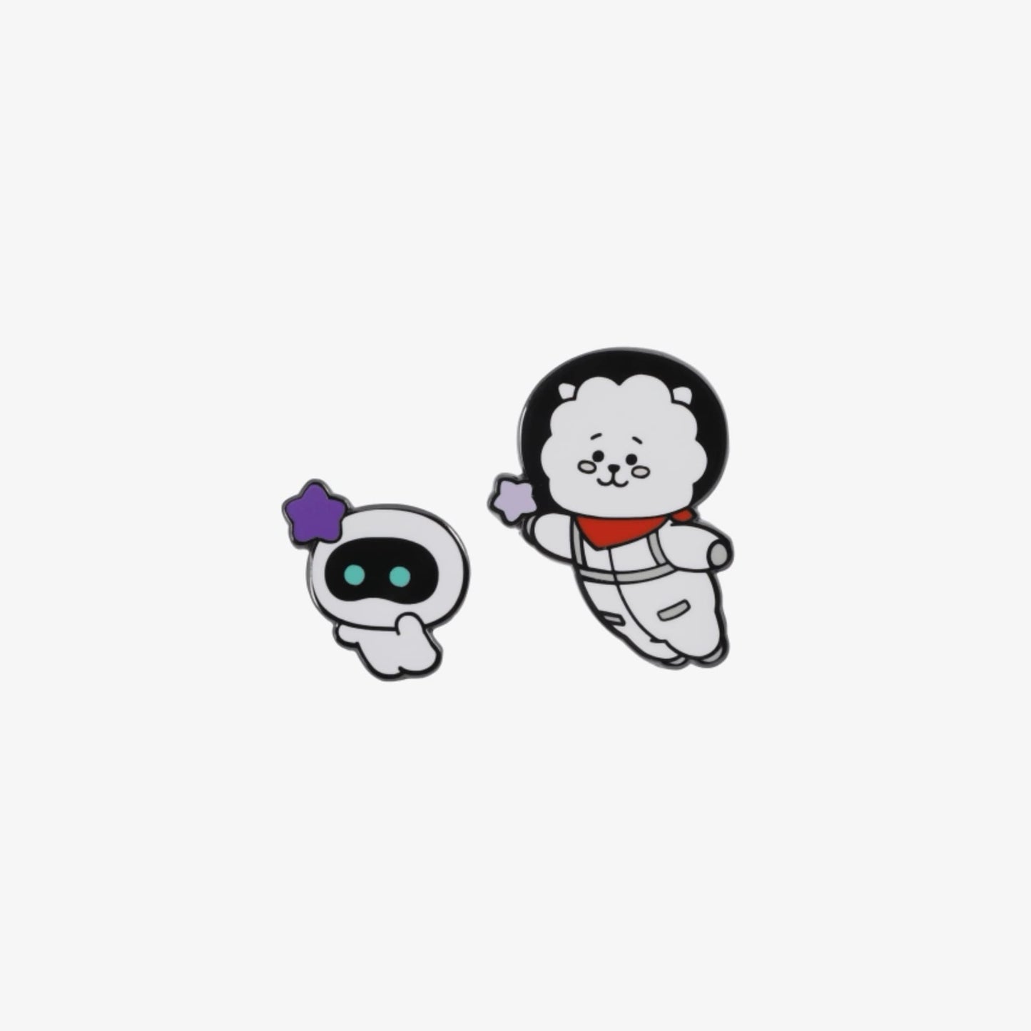 BTS JIN - WOOTTEO X RJ PIN BADGE SET