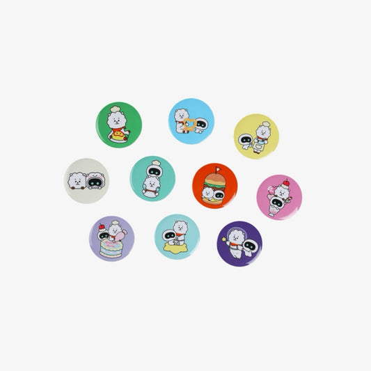 BTS JIN - WOOTTEO X RJ CAN BADGE (RANDOM)