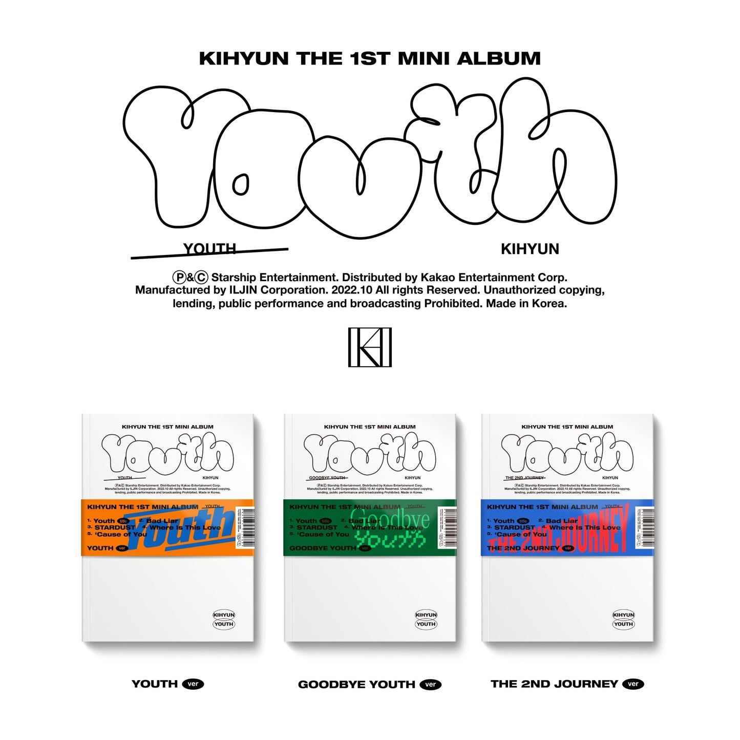 MONSTA X KIHYUN - 1ST MINI ALBUM YOUTH