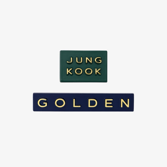 BTS JUNGKOOK - GOLDEN OFFICIAL MERCH BADGE SET