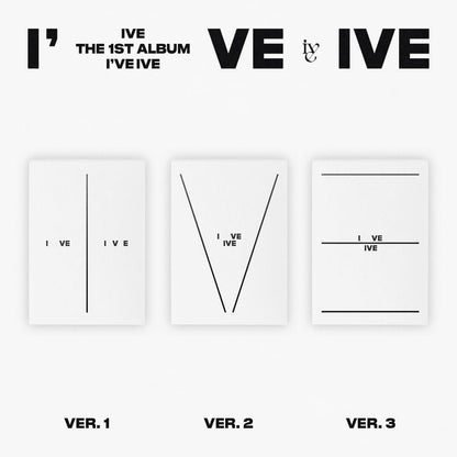 IVE 1st Full Album I’VE IVE (VER.1 / VER.2 / VER.3) with Photobook, CD-R, Photocard, Sticker.