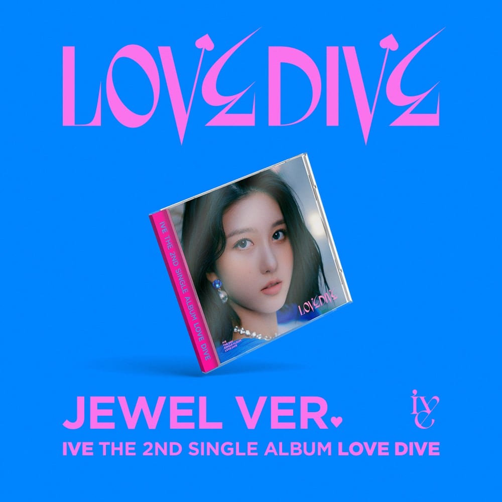 IVE 2nd Single Album LOVE DIVE JEWEL CASE VER. (GAEUL VER.) with Photobook, CD-R, Photocard, 2 Cut photo, Mini folded poster.