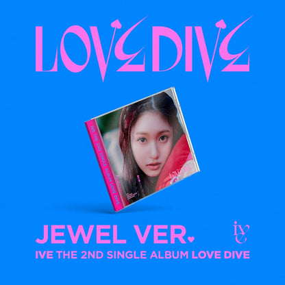 IVE 2nd Single Album LOVE DIVE JEWEL CASE VER. (LEESEO VER.) with Photobook, CD-R, Photocard, 2 Cut photo, Mini folded poster.