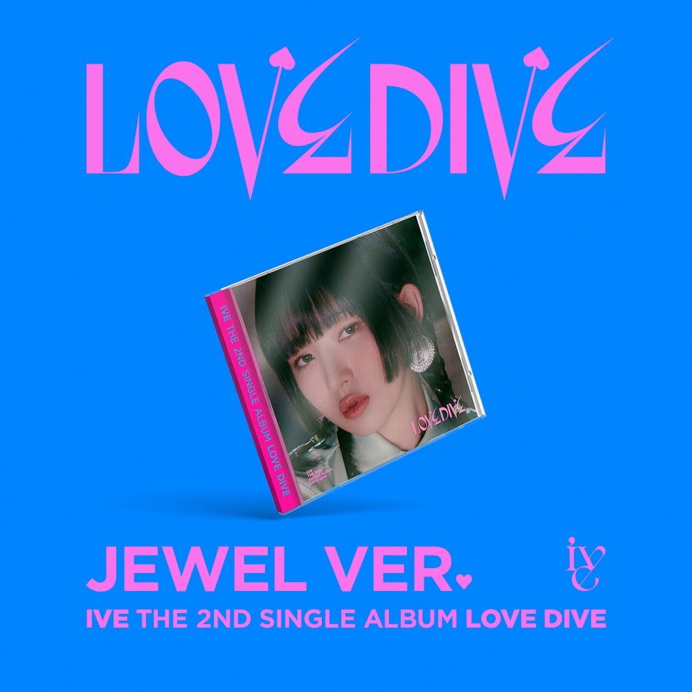 IVE 2nd Single Album LOVE DIVE JEWEL CASE VER. (REI VER.) with Photobook, CD-R, Photocard, 2 Cut photo, Mini folded poster.