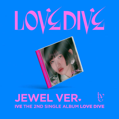 IVE 2nd Single Album LOVE DIVE JEWEL CASE VER. (REI VER.) with Photobook, CD-R, Photocard, 2 Cut photo, Mini folded poster.