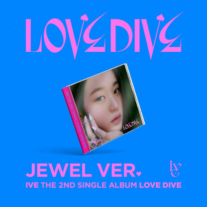 IVE 2nd Single Album LOVE DIVE JEWEL CASE VER. (WONYOUNG VER.) with Photobook, CD-R, Photocard, 2 Cut photo, Mini folded poster.