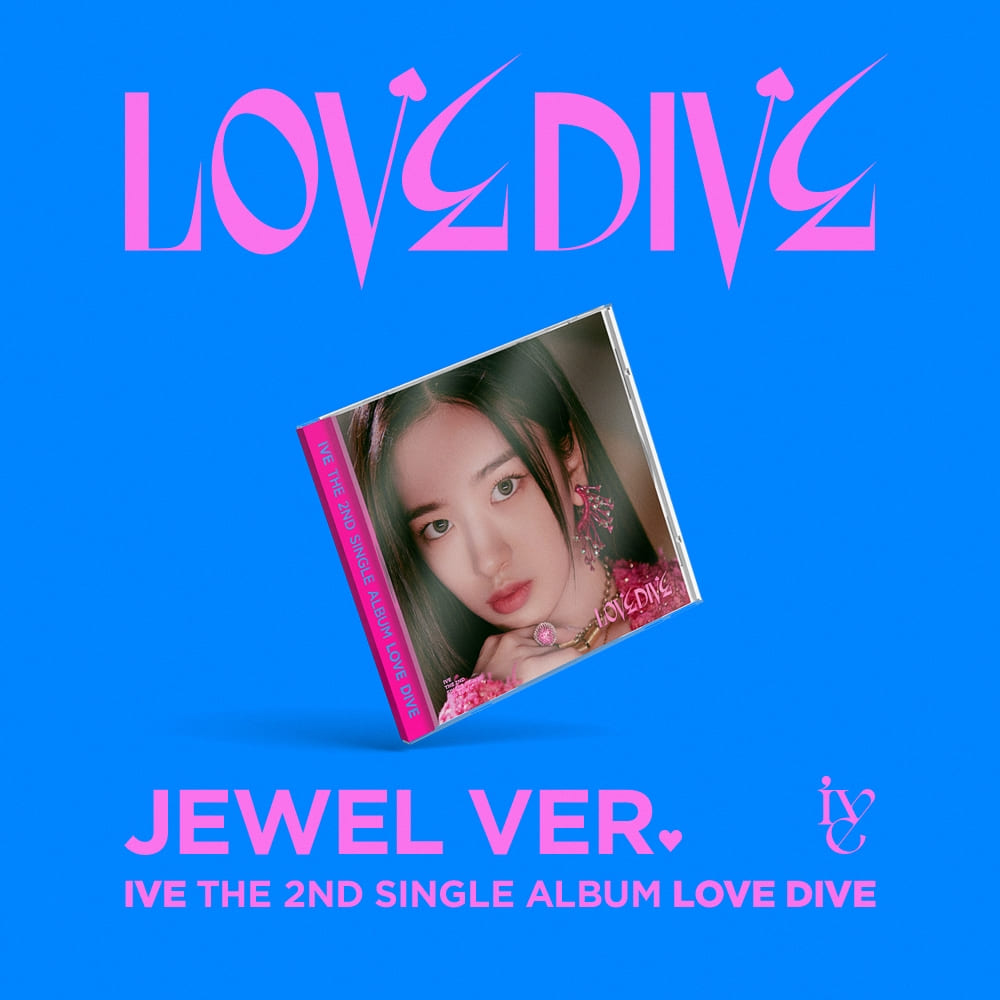 IVE 2nd Single Album LOVE DIVE JEWEL CASE VER. (YUJIN VER.) with Photobook, CD-R, Photocard, 2 Cut photo, Mini folded poster.