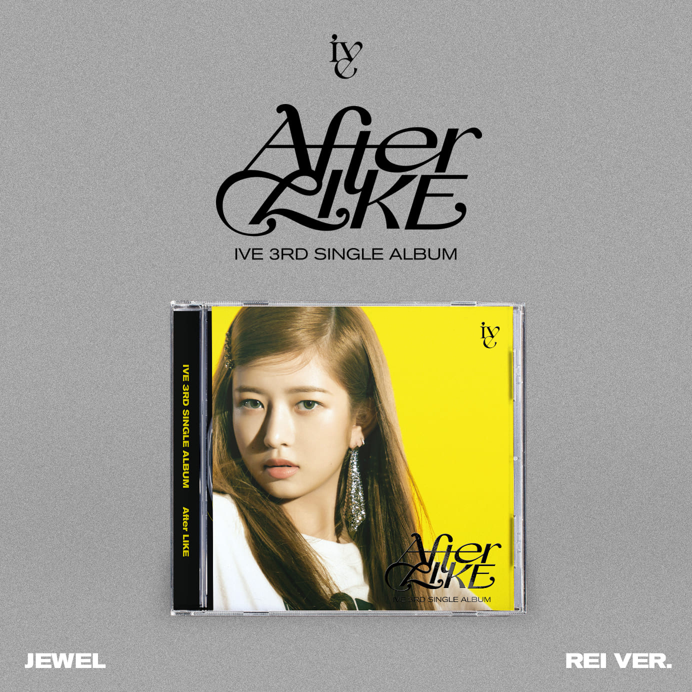 IVE 3rd Single Album AFTER LIKE JEWEL VER. (REI VER.) with Photobook, CD-R, Photocard, Mini folded poster.