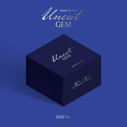 KIIIKIII 1st EP Album UNCUT GEM (GEM VER.) with Photobook, CD-R, Accordion lyrics paper, Glasses cloth, Photocard, Unit photocard.
