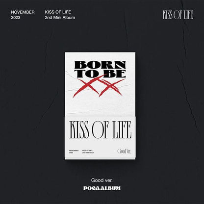 KISS OF LIFE 2nd Mini Album 'BORN TO BE XX' POCA VER. (GOOD VER.) with Photo stand package, QR Card, Photocard, Sticker, Digital contents.