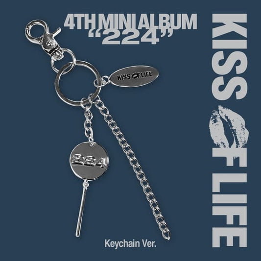 KISS OF LIFE 4th Mini Album '224' (Keychain ver.) with Package box, Metal Keychain, QR Card, Selfie photocard, Concept photocard, Credit paper, User guide.