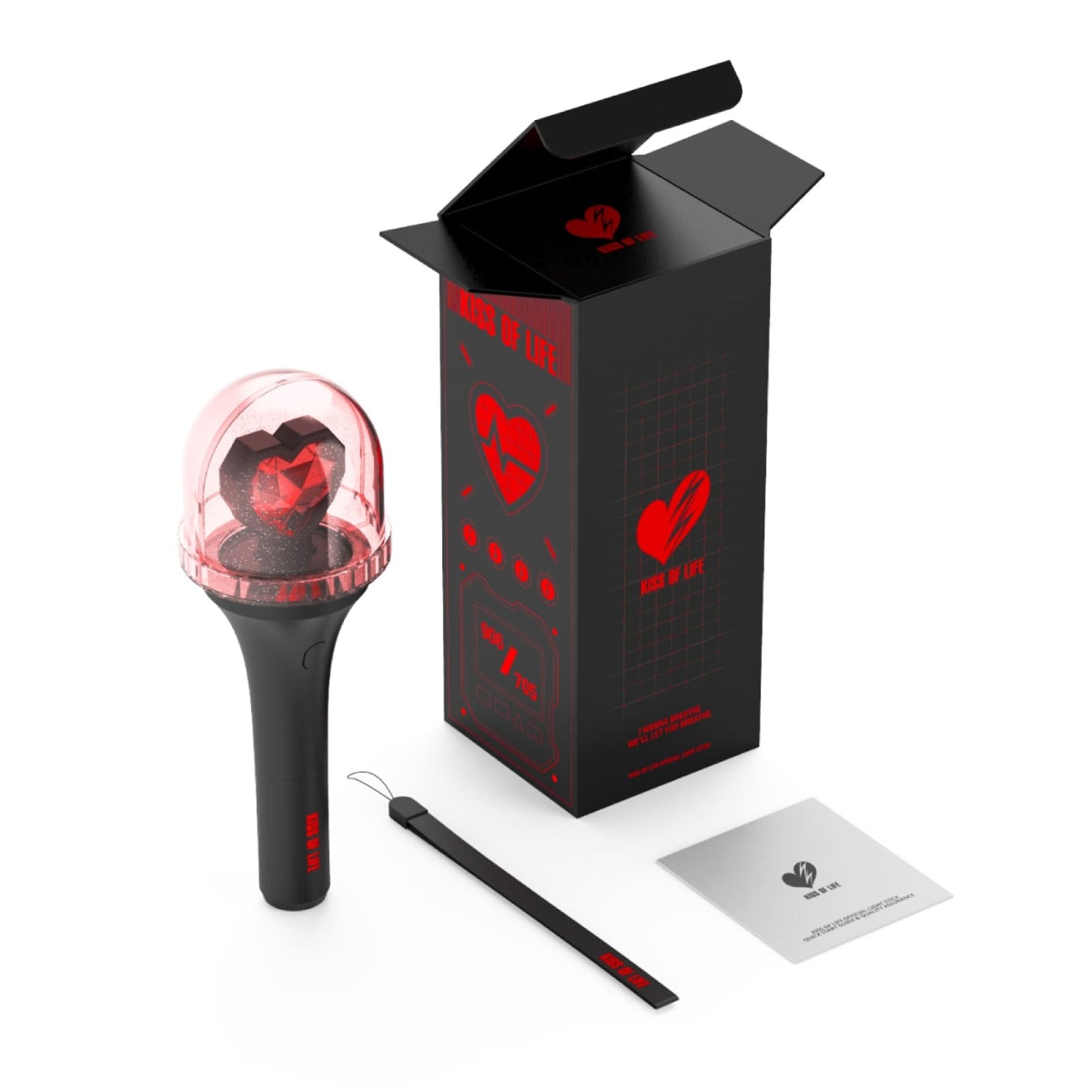 KISS OF LIFE Official Light stick (KIOF Light stick) with Out box, Strap, QSG.
