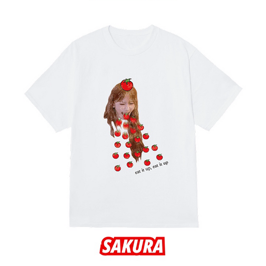 LE SSERAFIM - SPAGHETTI EAT IT UP T-SHIRT (SAKURA VER.)