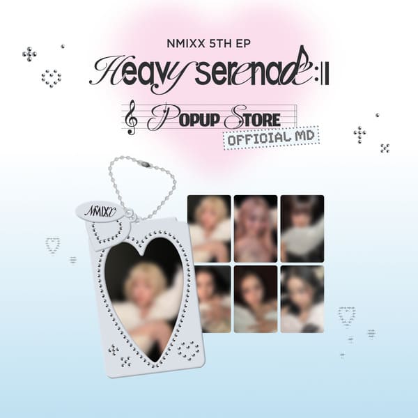 NMIXX - HEAVY SERENADE POP-UP STORE OFFICIAL MERCH PHOTOCARD HOLDER KEYRING & PHOTOCARD SET