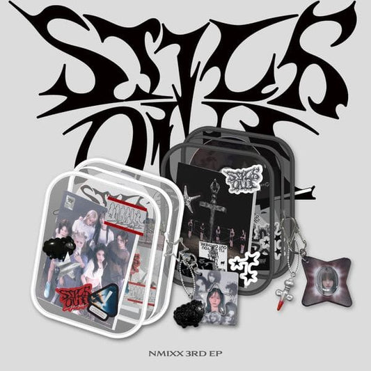 NMIXX 3rd EP Album Fe3O4: STICK OUT Limited Ver. with PVC Pouch, PVC Keyring, Photobook, Photocard, Unit Photocard, Sticker set.