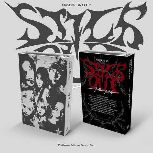 NMIXX 3rd EP Album Fe3O4: STICK OUT Platform Album Nemo Ver. with QR Card, Photocard set, Selfie photocards, Acrylic keyring.