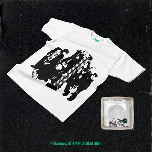 P1Harmony 8th Mini Album DUH! PLAIN WHITE T VER.