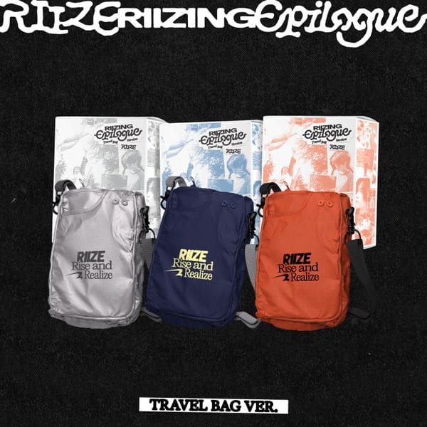 RIIZE 1st Mini Album RIIZING : Epilogue SMART ALBUM TRAVEL BAG VER. (LIMITED EDITION) [RIIZE ORANGE / RIIZE NAVY / RIIZE SILVER VER.] with Travel bag, Mini Photobook, NFC Card, Photocard.