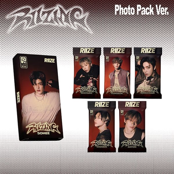 RIIZE 1st Mini Album RIIZING PHOTO PACK VER. (SMART ALBUM) [SHOTARO / EUNSEOK / SUNGCHAN / WONBIN / SOHEE / ANTON VER.] with Image card, QR Card, Postcard, Photocard.
