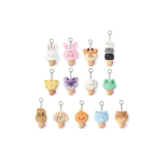 SEVENTEEN MINITEEN - ICE CREAM WITH MINITEEN OFFICIAL MERCH FACE KEYRING