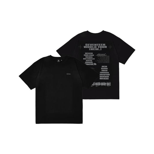 SEVENTEEN - WORLD TOUR NEW_ ENCORE OFFICIAL MERCH S/S T-SHIRT BLACK VER.2