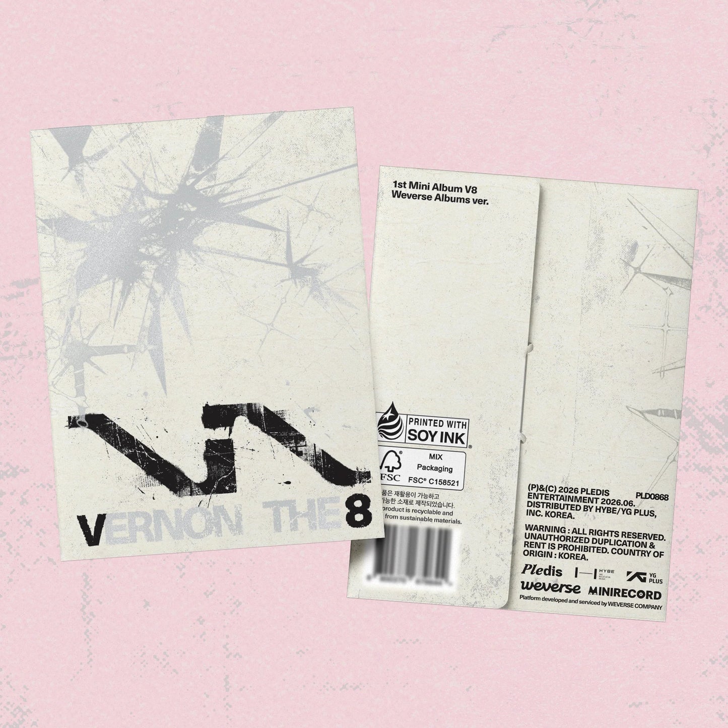 SEVENTEEN VERNON X THE 8 - 1ST MINI ALBUM V8 (WEVERSE ALBUMS VER.)