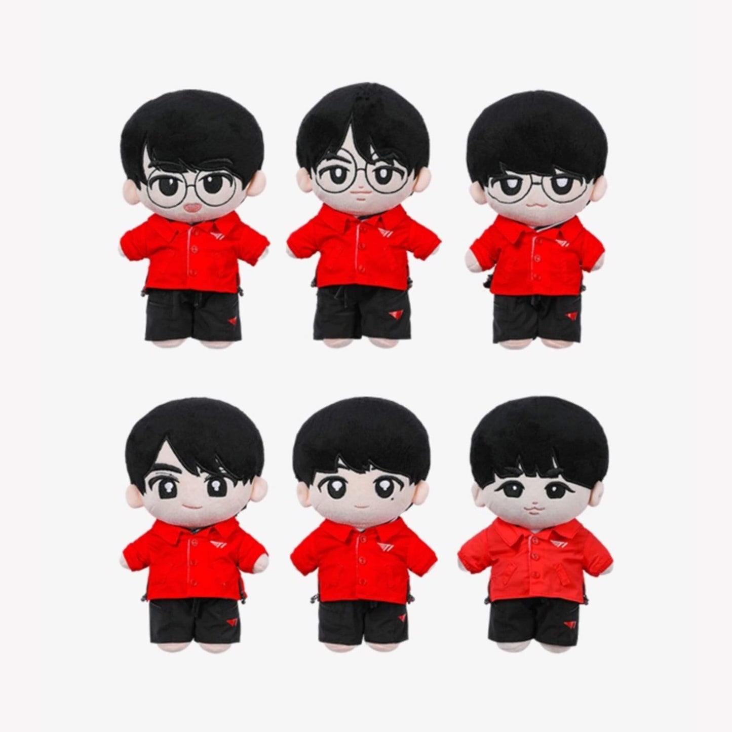T1 2025 League of Legends (LOL) Player  Plushie (DORAN / ONER / FAKER / GUMAYUSI / SMASH / KERIA VER.) with Uniform, Photocard.