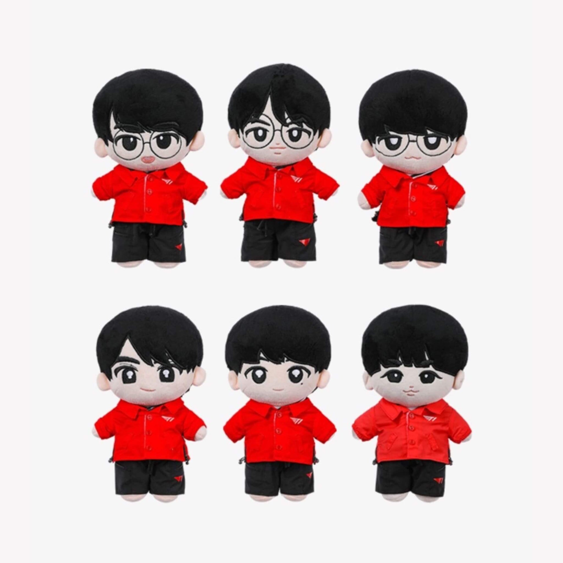 T1 2025 League of Legends (LOL) Player  Plushie (DORAN / ONER / FAKER / GUMAYUSI / SMASH / KERIA VER.) with Uniform, Photocard.