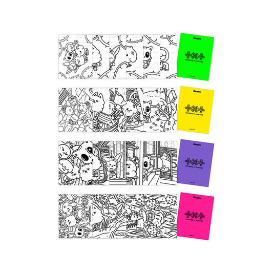 TXT - 7TH YEAR: A MOMENT OF STILLNESS IN THE THORNS OFFICIAL MERCH PPULBATU COLORING POSTCARD SET