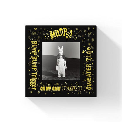 WOODZ 2nd Mini Album WOOPS! (ALLERGY VER.) with Booklet, CD-R, Photo set, Photobook, Sticker, Photocard, Behind book, Flip book, Limited photocard, Polaroid, Poster.