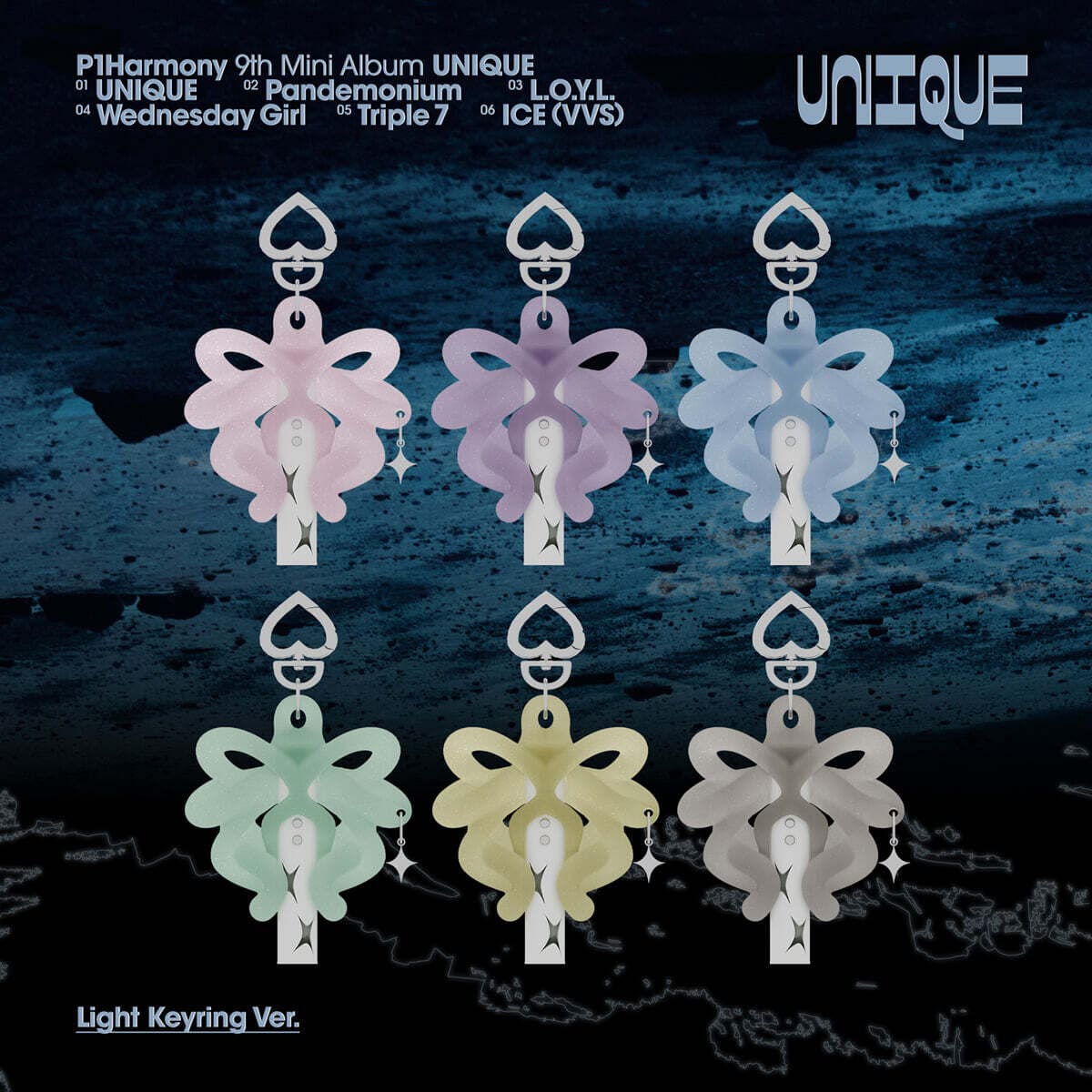 P1HARMONY - 9TH MINI ALBUM UNIQUE (LIGHT KEYRING VER.)