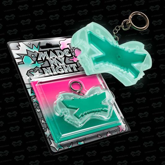 LE SSERAFIM - 2ND SINGLE ALBUM MADE MY NIGHT GLOW CLICKER KEYCHAIN (MINT VER.)