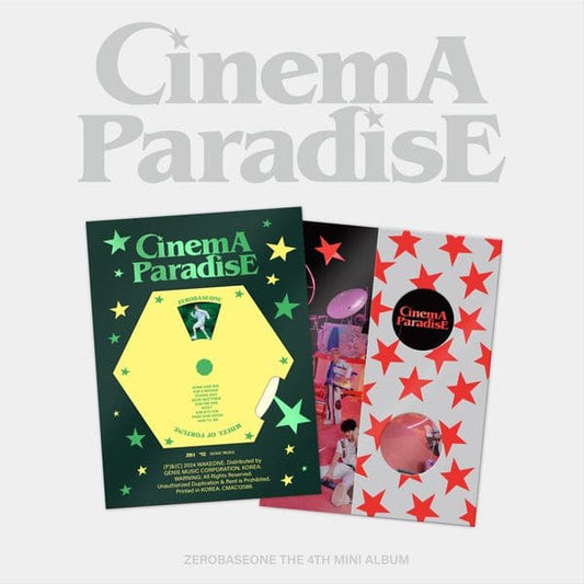 ZEROBASEONE 4th Mini Album CINEMA PARADISE (ROMANCE / SF VER.) with Photobook, Photocard, CD, Film photo slide, Film mount, Production note, Sticker, Photocard.
