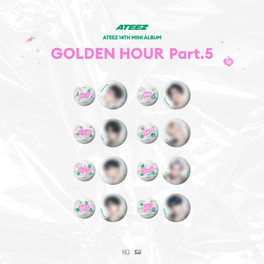 ATEEZ - 14TH MINI ALBUM GOLDEN HOUR : PART.5 POP-UP STORE OFFICIAL MERCH CAN BADGE SET