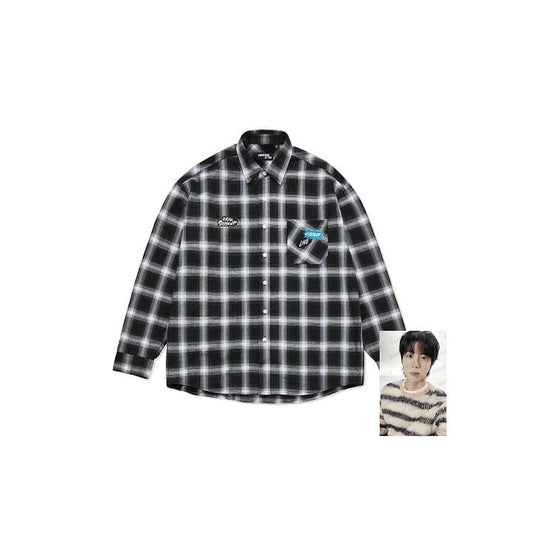 BTS JIN - RUNSEOKJIN OFFICIAL MERCH CHECK SHIRT