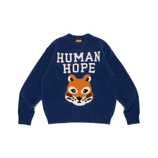 BTS J-HOPE X HUMAN MADE - HUMAN HOPE OFFICIAL MERCH LOW GAUGE KNIT NAVY