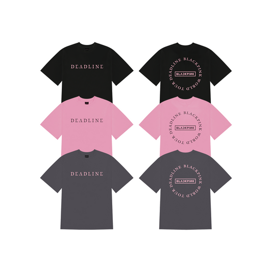 BLACKPINK - WORLD TOUR DEADLINE OFFICIAL MERCH BLACKPINK ROUND LOGO T-SHIRT