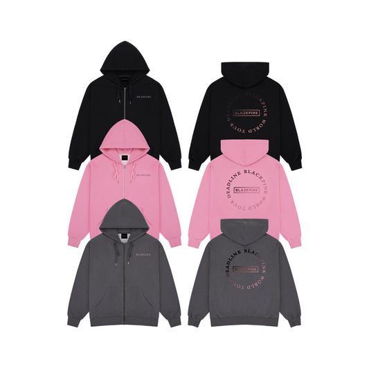 BLACKPINK - WORLD TOUR DEADLINE OFFICIAL MERCH BLACKPINK HEAT REACTIVE ZIP-UP HOODIE
