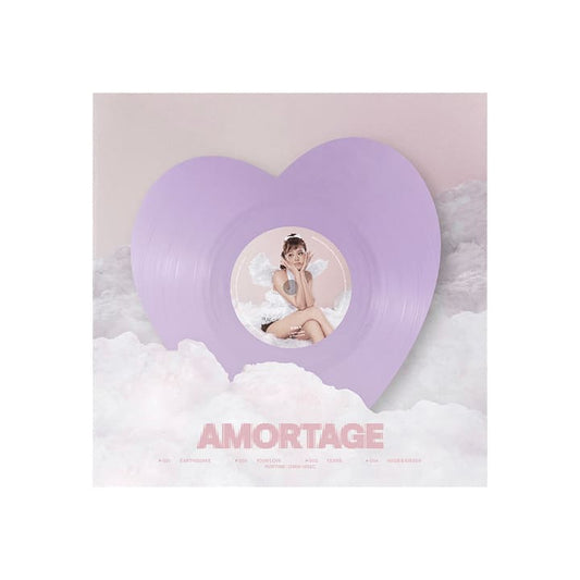 BLACKPINK JISOO 1st Mini Album AMORTAGE Vinyl Heart version with Photobook, Poster, Sticker