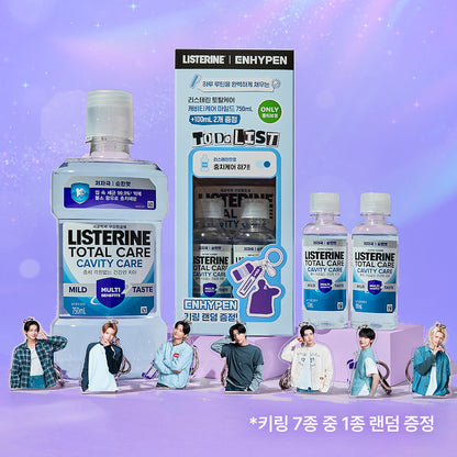 ENHYPEN X LISTERINE - MOUTHWASH TOTAL CARE CAVITY CARE MILD 750ML (+ENHYPEN RANDOM KEYRING)
